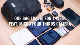 Minimalist Travel Packing feat Micro Four Thirds Camera 1 Week w Laptop Under 7kg [upl. by Georgianna]