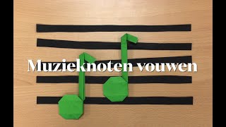 Muzieknoot vouwen met Knutseljuf Anna [upl. by Sanyu]