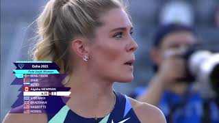 Alysha Newman  Doha 2021 Pole Vault [upl. by Ihsir]