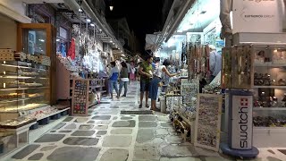 Tinos island GREECE night life walking around Aug 2020 [upl. by Anytsyrk]