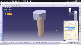 Catia V5 Standard Hex Screw threaded [upl. by Alletse]