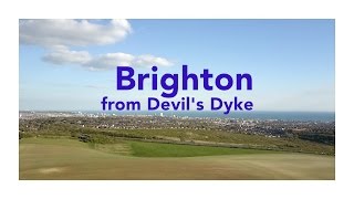 A Drones View of Brighton from Devils Dyke [upl. by Elvie]