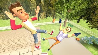 Hello Neighbor Ragdolls Jumps amp Falls GMOD  Episode 10 [upl. by Monreal]