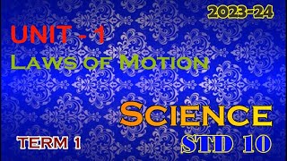 Science STD 10  Laws of Motion  Unit  1  Term  1 [upl. by Enelrahs93]