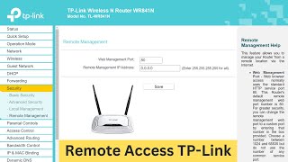 Access TPLink Router from Outside Network Remote Management [upl. by Fanechka701]