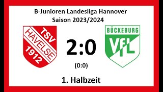 TSV Havelse U16  VFL Bückeburg 20 00 1Halbzeit [upl. by Catlaina916]