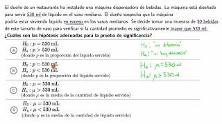 Ejemplos de hipótesis nula y alternativa  Khan Academy en Español [upl. by Cathey]