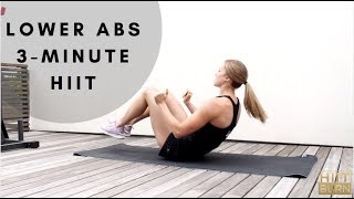 Lower Abs  3Minute HIIT Shredder [upl. by Marilyn692]