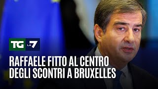 Raffaele Fitto al centro degli scontri a Bruxelles [upl. by Otir169]