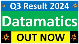 DATAMATICS Q3 results 2024  DATAMATICS results today  DATAMATICS Share News  DATAMATICS Share [upl. by Jedlicka]