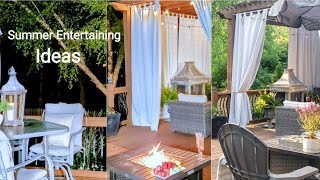 2023 Beautiful Summer Deck Makeover Decorate With Me  Backyard Retreat [upl. by Naujit]