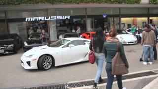 Lexus LFA Start up Acceleration in Monaco [upl. by Trinidad]