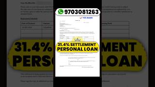 Personal Loan Settlement 314 loansettlement loans [upl. by Ecila]