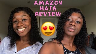 I INSTALLED MY FIRST LACE WIG FROM AMAZON  BABY HAIRS Fushen hair REVIEW [upl. by Drofnas]