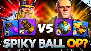 Is SPIKY BALL or RAGE VIAL Stronger with Barbarian King Clash of Clans Event [upl. by Hummel41]