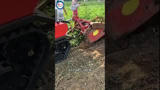 60HP Crawler Tractor with Loader and Peanut Harvester Machine rotarytiller minirotavator machine [upl. by Dranal26]