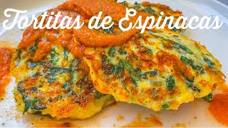 Tortitas de Espinacas con Queso 👌🏻 ¡Mira lo delicioso que estaba 🔥 [upl. by Rowland]