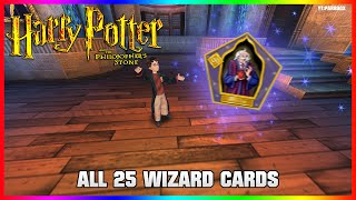 Harry Potter Philosophers Stone PC  ALL 25 Wizard Card Locations [upl. by Delamare]