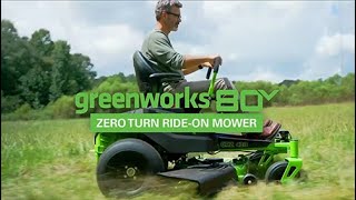 Greenworks 80V RideOn Mower at Trade Tested [upl. by Rani141]