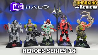 HALO HEROES SERIES 18  UNBOXING amp REVIEW  MEGA BLOKS  MEGA CONSTRUX  MEGA  ACTION FIGURES [upl. by Balsam]