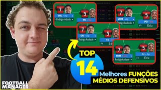 14 melhores FUNÃ‡Ã•ES para MÃ‰DIOS DEFENSIVOS em DUPLAS no Football Manager [upl. by Pomeroy123]