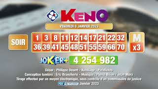 Tirage du soir Keno® du 06 janvier 2023  Résultat officiel  FDJ [upl. by Donoghue659]