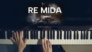 Re Mida  Lazza piano slowed piano [upl. by Anaoy]