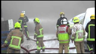 Garage Workshop Fire  Bognor Regis 2013 Media Rushes [upl. by Ecnarf15]