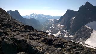 Panoramic view from Skagastølsbu Hurrungane Jotunheimen Norway [upl. by Amirak979]