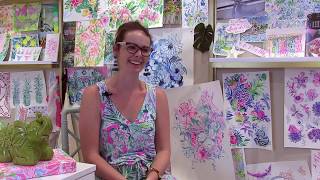 Behind the Print Chatting With a Lilly Pulitzer Artist [upl. by Ahsilak942]