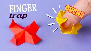 Origami finger trap How to make a paper antistress without glue [upl. by Nae]