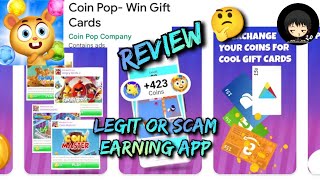 Coin Pop  Win Gift Cards Review Legit or Scam Real or Fake 🤔 [upl. by Yhcir]