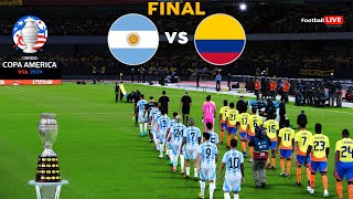 ARGENTINA vs COLOMBIA  FINAL COPA AMÉRICA 2024  MESSI vs COLOMBIA  REALISTIC PES GAMEPLAY [upl. by Zolly160]