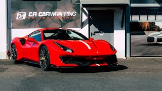 Ferrari 488 Pista XPEL Ultimate Plus PPF CarWrapping by CR CarWrapping in Würzburg [upl. by Cassell]