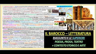 Il BAROCCO in LETTERATURA riassunto semplice e completo per le Superiori [upl. by Denzil]