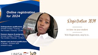 Unisa web Registration 2024  How to register ONLINE UNISA 2024 southafricanyoutuber [upl. by Annorah]