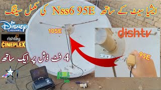 How To Set Nss 6 Satellite With Asiasat 7  Nss6 Dish Setting 4 Feet  Nss6 With Asiasat 7 [upl. by Orihakat]