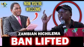 Zambian President HAkainde Hichilema Lifting BAN on Julius Malema [upl. by Masera]