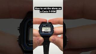 How to set the alarm on a Casio F91W casiof91w [upl. by Kiri]