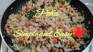 Poha Recipe in simple way  Easy Breakfast Recipe  How To Make Poha [upl. by Ynnavoeg]