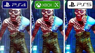 System Shock Remake PS4 vs PS5 vs Xbox Series X Graphics Comparison [upl. by Ayekim]