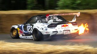 Mad Mike Mazda RX7 FD3S MADBUL 4Rotor 26B Drift Car Pure Sound amp Show at Goodwood FoS 2023 [upl. by Lanuk852]