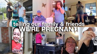 Telling Our Family and Friends We are Pregnant after infertility 💛 pregnancy reaction videos [upl. by Assille]