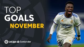 TOP GOLES Noviembre LaLiga Santander 20212022 [upl. by Adeys]