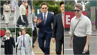 Celebrities attending Wimbledon Finals 2024 Part 1  Hugh Jackman Nicola Coughlan James Norton [upl. by Eliades]