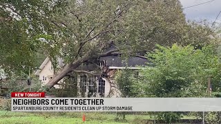 Spartanburg Co residents unite to clear roads caused by Helene’s impact [upl. by Sunshine]