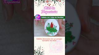 Galleta de Navidad Decorada con Arreglo de Velas shorts [upl. by Htezil]