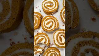 Pumpkin Series Ep 13 Pumpkin Roll🍂 pumpkindessert dessert food recipe fallrecipe video [upl. by Richmond]