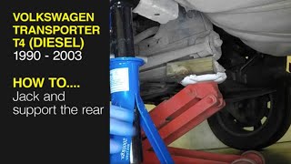 Volkswagen Transporter T4 1990  2003  Jacking amp Support Front [upl. by Boorer]