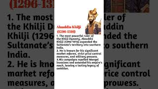 Alauddin Khilji some important point for all exam ssccgl ssc education opsc upsc upscexam [upl. by Blockus]